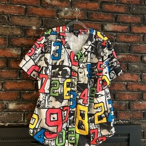 Rouge! Graphic Number Print Shirt